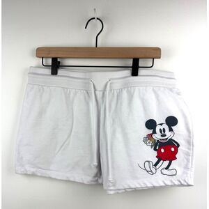 Disney Brand Mickey Mouse White Shorts Women's Size L/G (11/13) Casual Comfy
